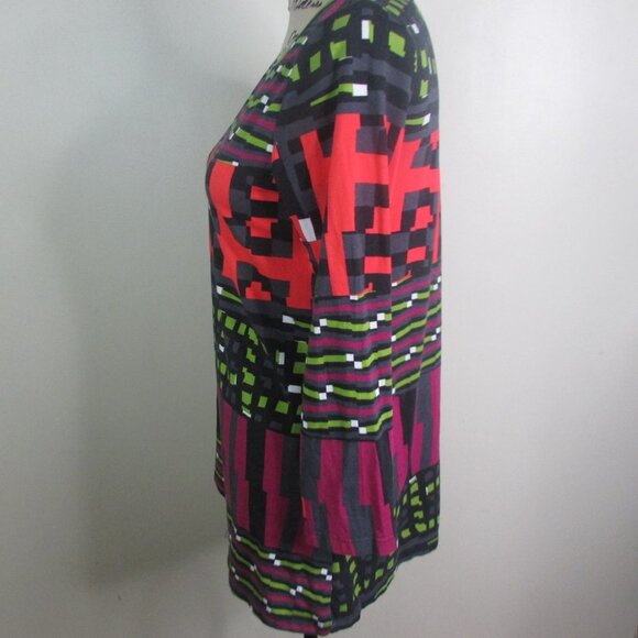 Lynn Ritchie Silver Tunic Blouse XS Colorful - Picture 10 of 11